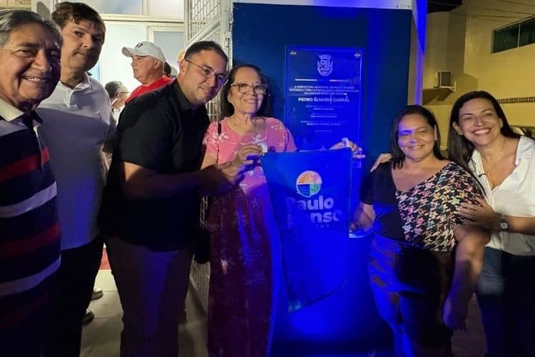 Fachada da nova sede da USF Pedro Álvares Cabral em Paulo Afonso, Bahia, após reforma e inauguração em julho de 2026