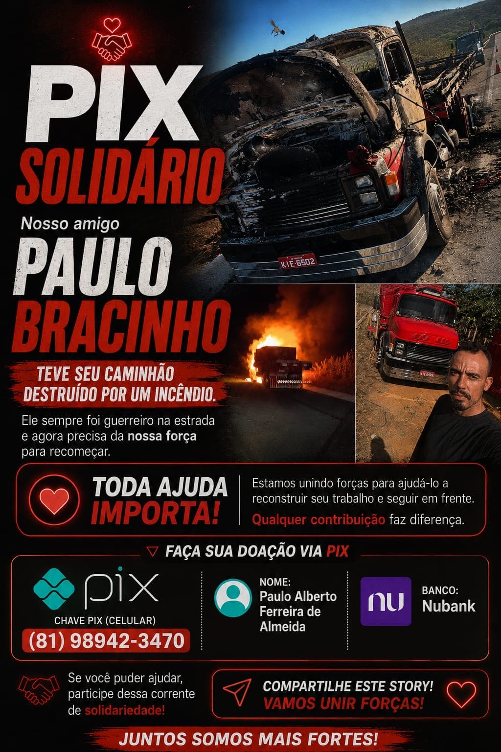Caminhão parado em estrada do Nordeste ao entardecer, representando o meio de trabalho de caminhoneiros autônomos