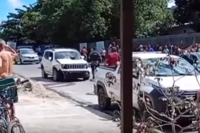 Viatura da Polícia Militar de Alagoas em operação nas ruas de Maceió