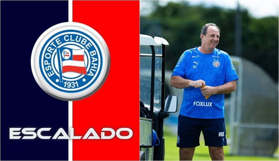 Jogadores do Esporte Clube Bahia em campo na Arena Fonte Nova durante o Campeonato Brasileiro Série A 2026