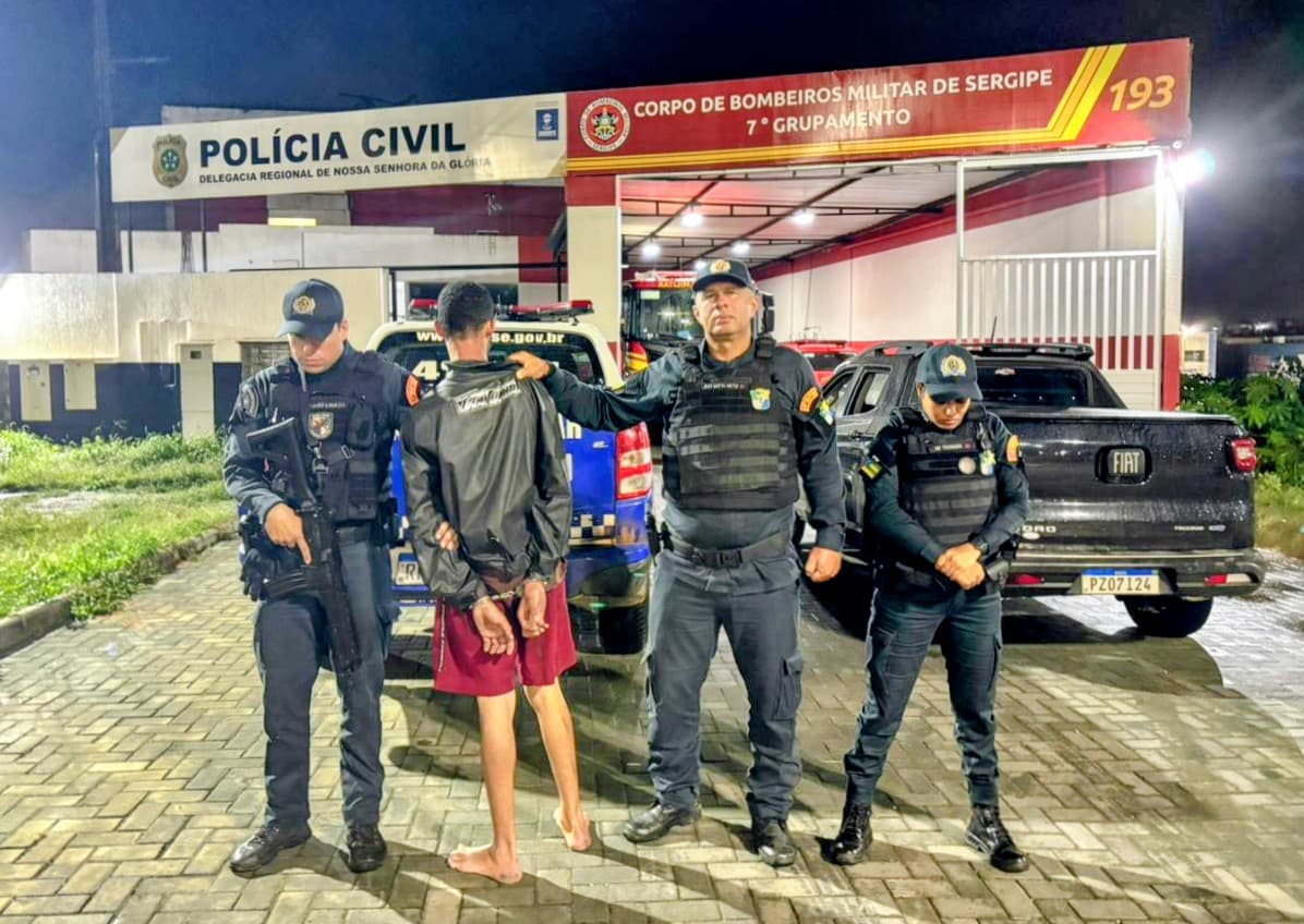 Viatura da Polícia Militar de Sergipe em patrulhamento no Sertão