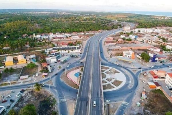 Obras do Arco Metropolitano de Maceió no viaduto da BR-349 em Marechal Deodoro
