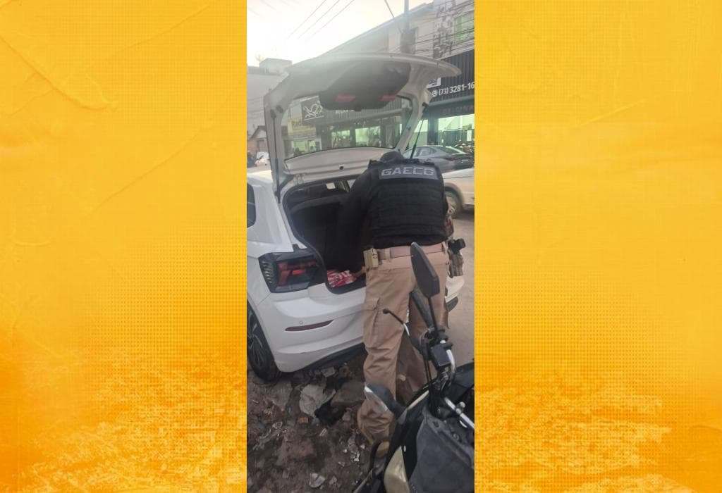 Agentes do Gaeco Sul durante operação policial na Bahia