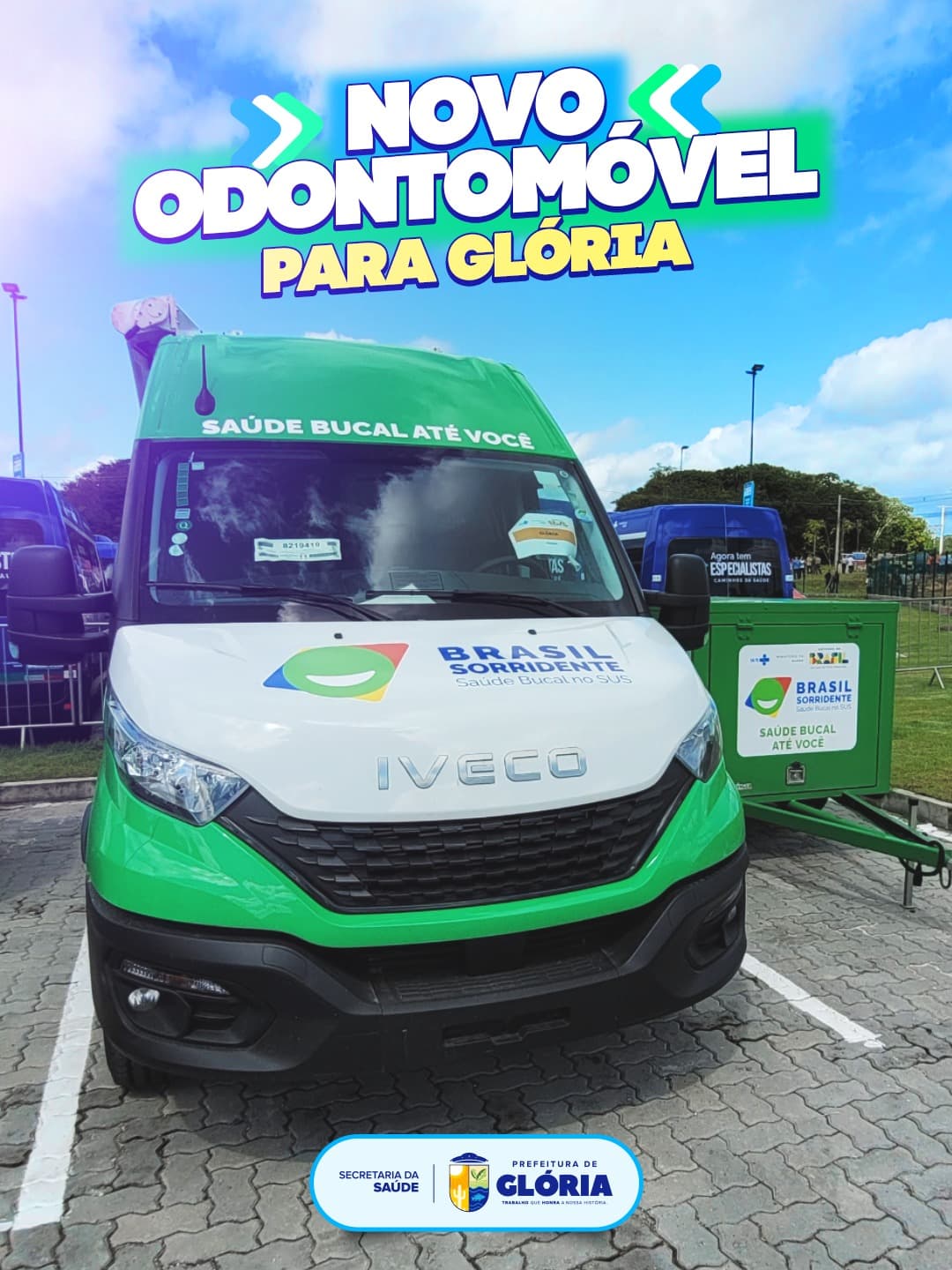 Glória recebe novo Odontomóvel e anuncia retorno do programa Saúde em Ação