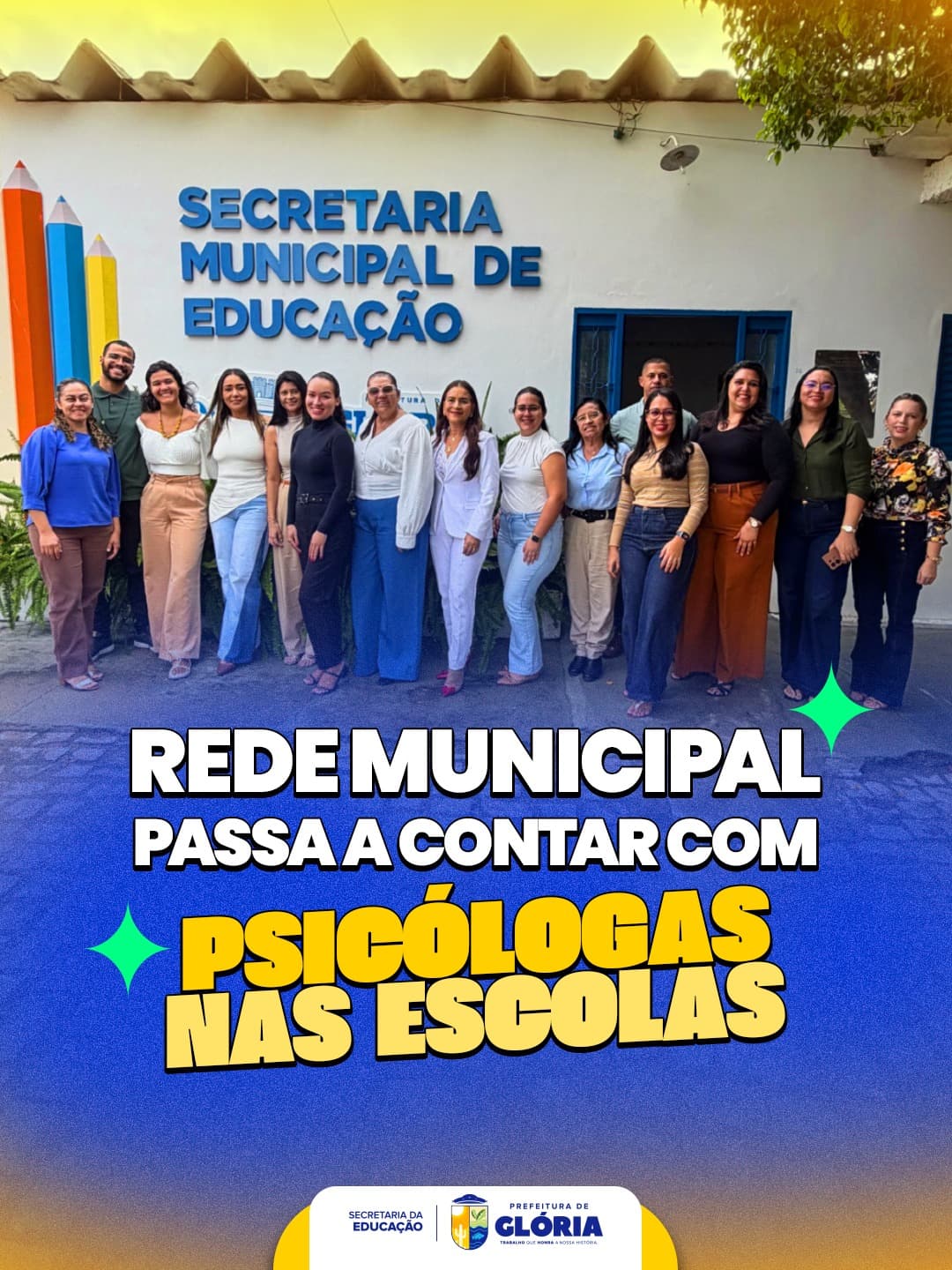 Glória contrata três psicólogas para reforçar apoio socioemocional nas escolas municipais