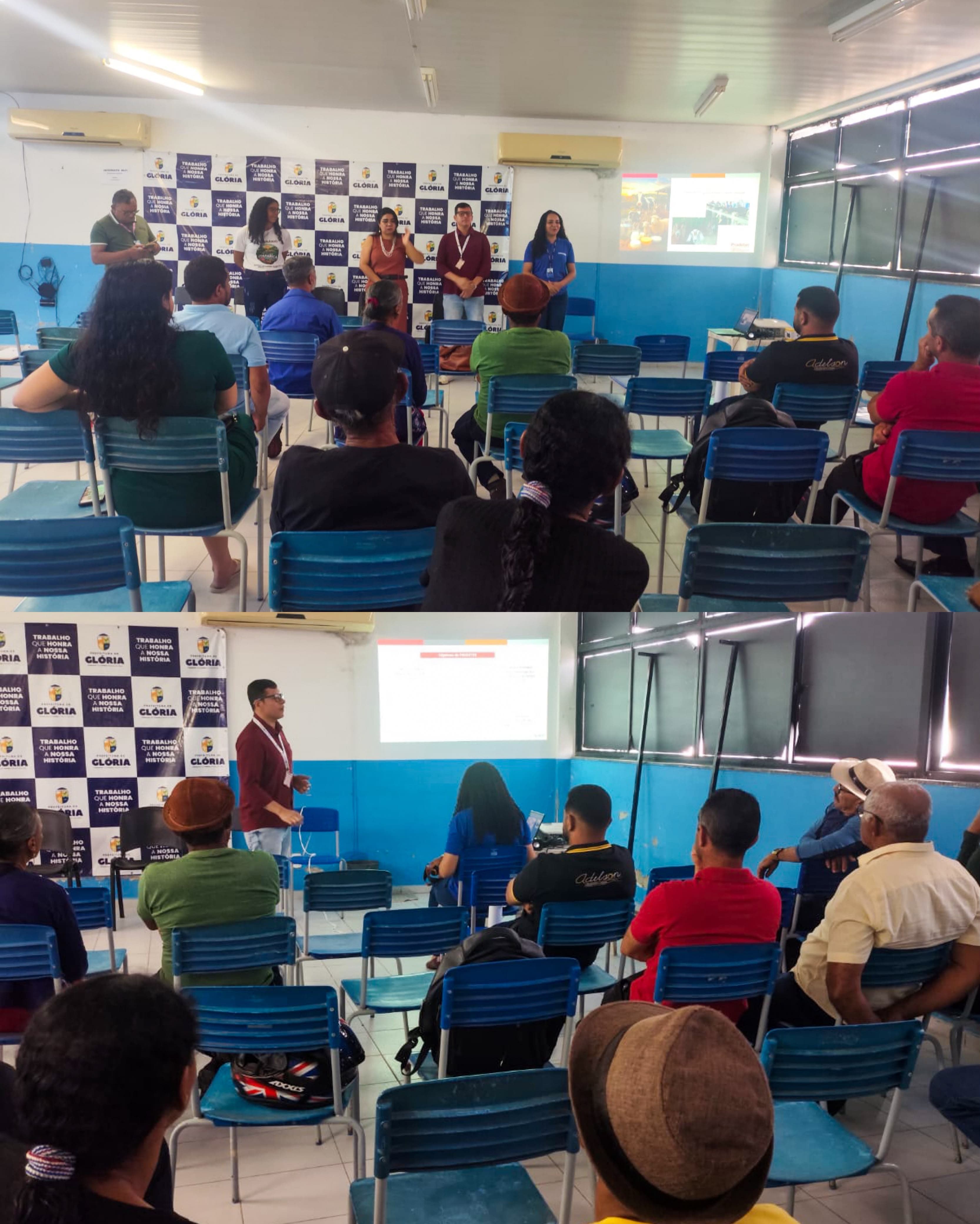 Glória reúne produtores rurais em palestra sobre desenvolvimento territorial