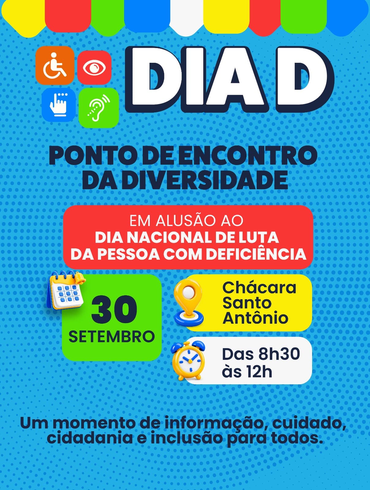 Glória realiza Dia D com serviços e informações para pessoas com deficiência em 30 de setembro