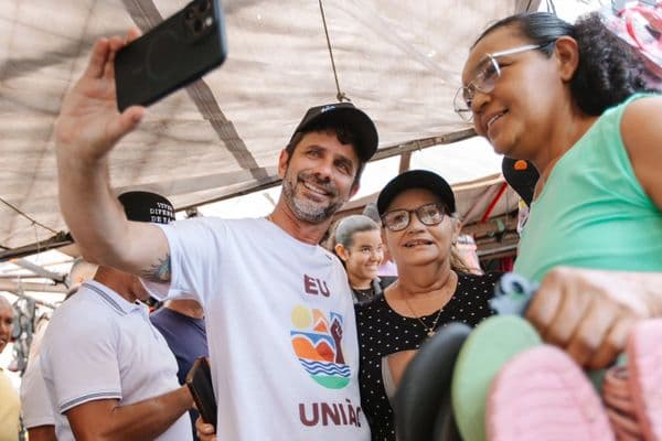 Prefeito Junior Menezes em atividade pública em União dos Palmares, Alagoas