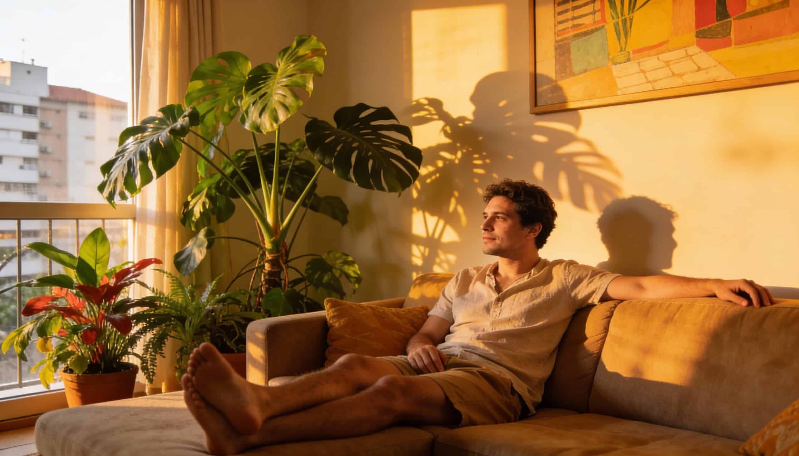 Plantas de interior vão além da beleza e do ar puro (Imagem gerada por inteligência artificial-ChatGPT/Olhar Digital)
