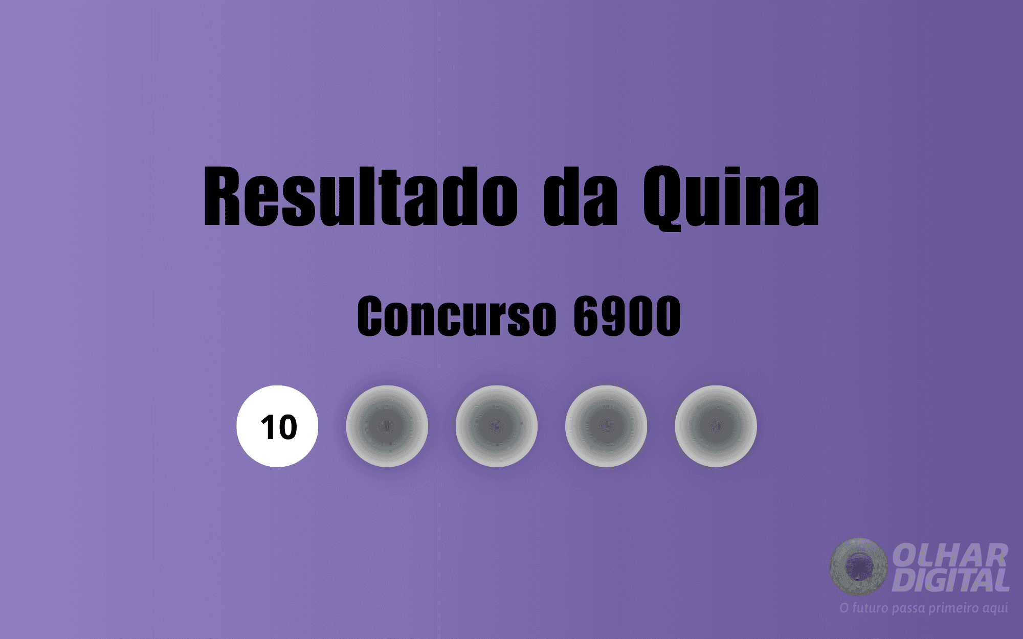 Veja na matéria os números sorteados do concurso 6900 da Quina (Imagem: Olhar Digital)