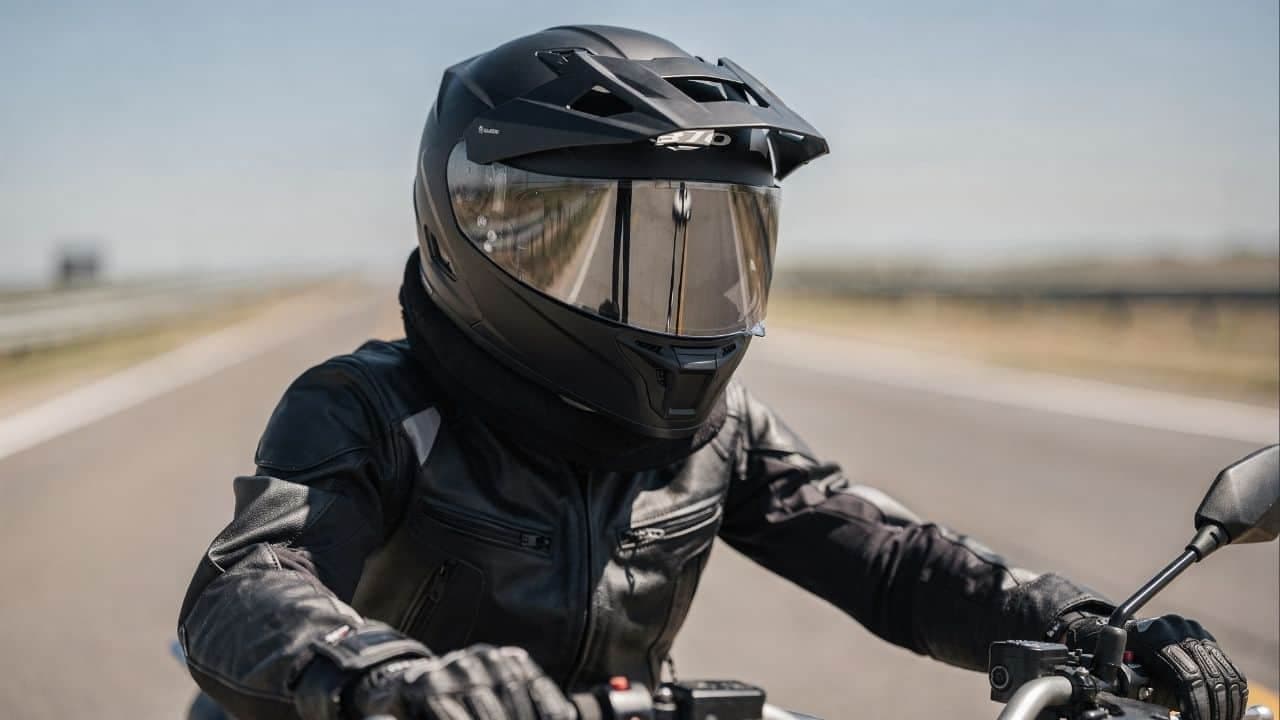 Capacete fechado oferece maior proteção neurológica e facial em impactos de alta energia - Imagem criada por inteligência artificial (ChatGPT / Olhar Digital)