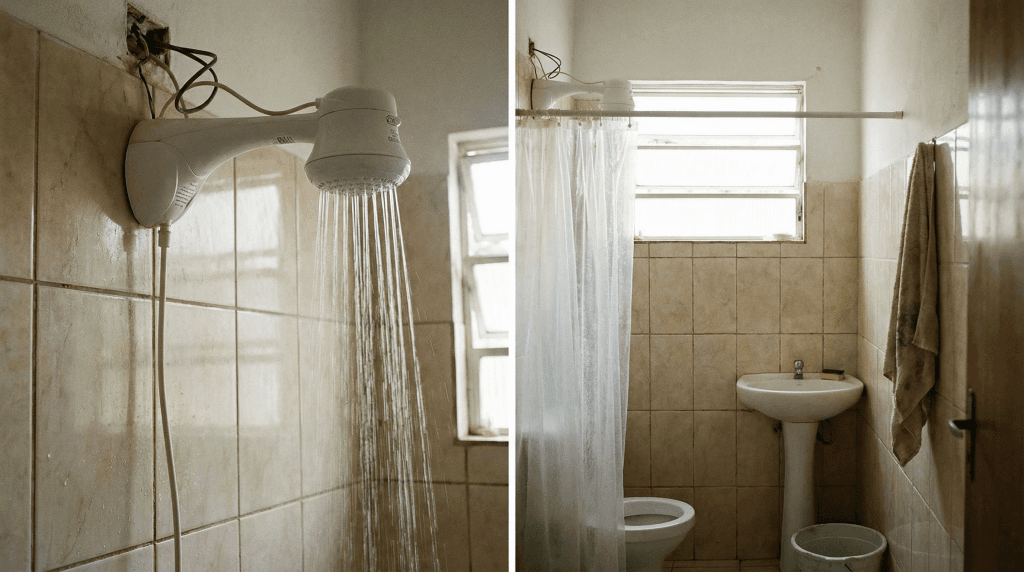 Ao abrir a carcaça de um chuveiro, a simplicidade do mecanismo surpreende - (Imagem gerada por
inteligência artificial-GPT)