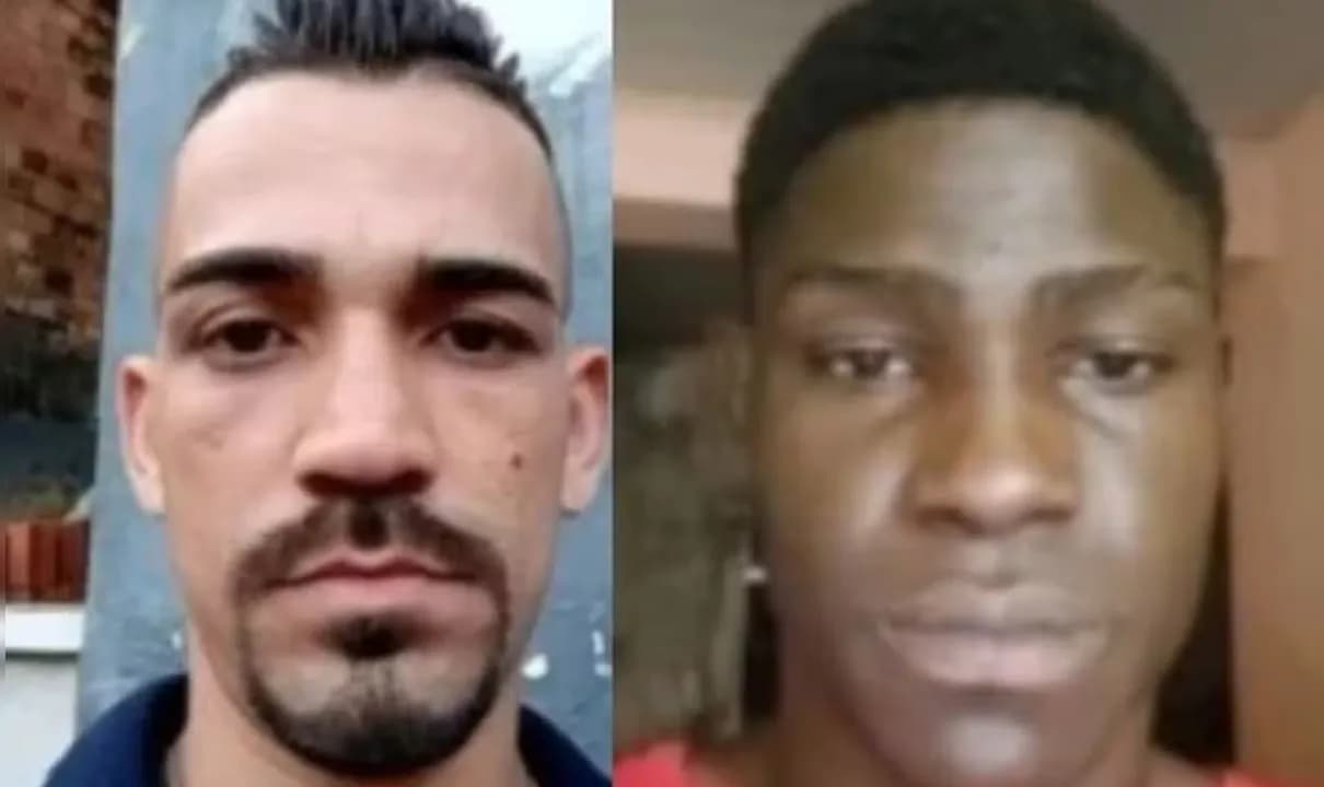 Jeferson (à direita) morreu e Jonatas (à esquerda) foi preso.