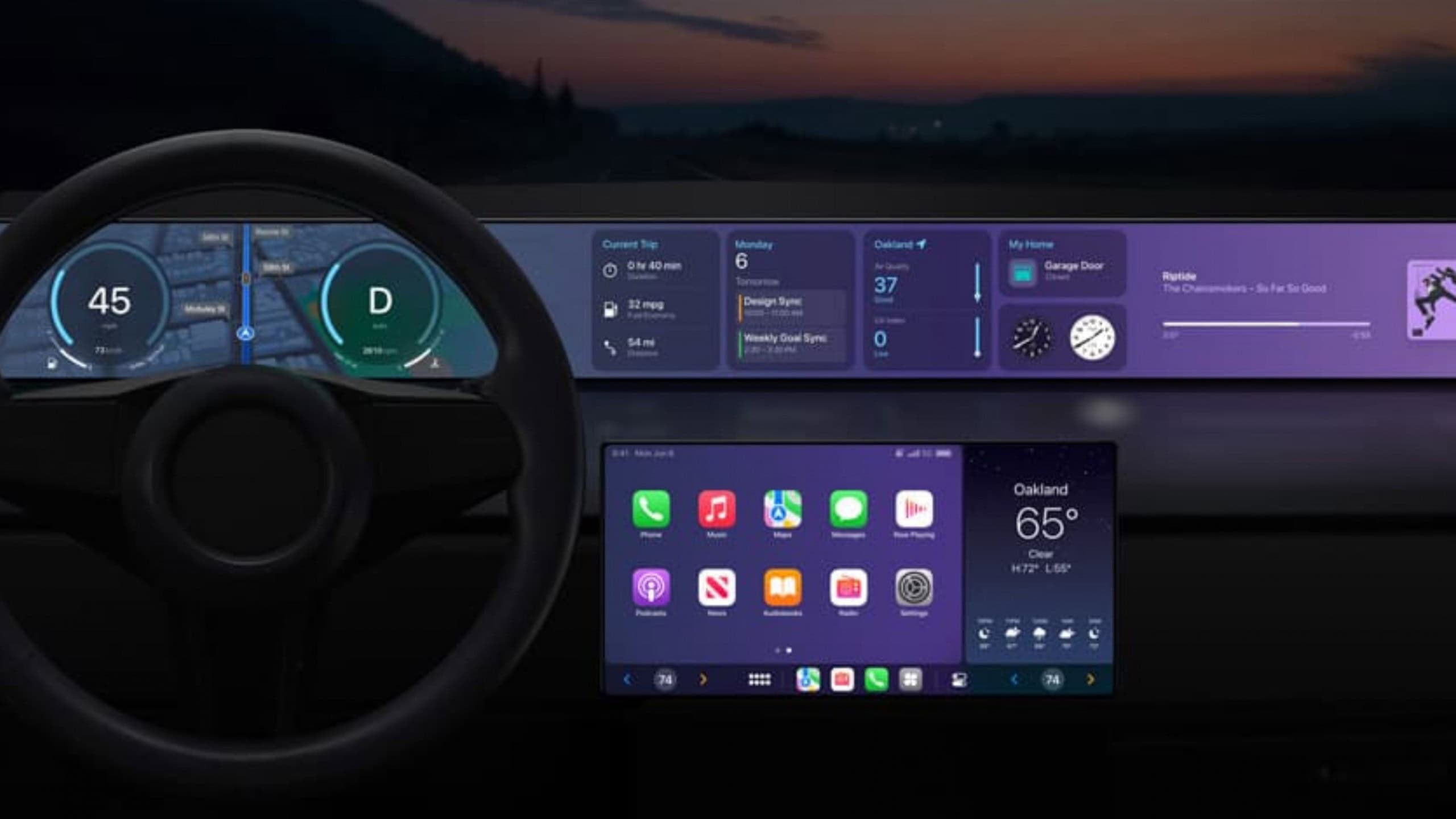 Plataforma CarPlay - Imagem: Divulgação/Apple