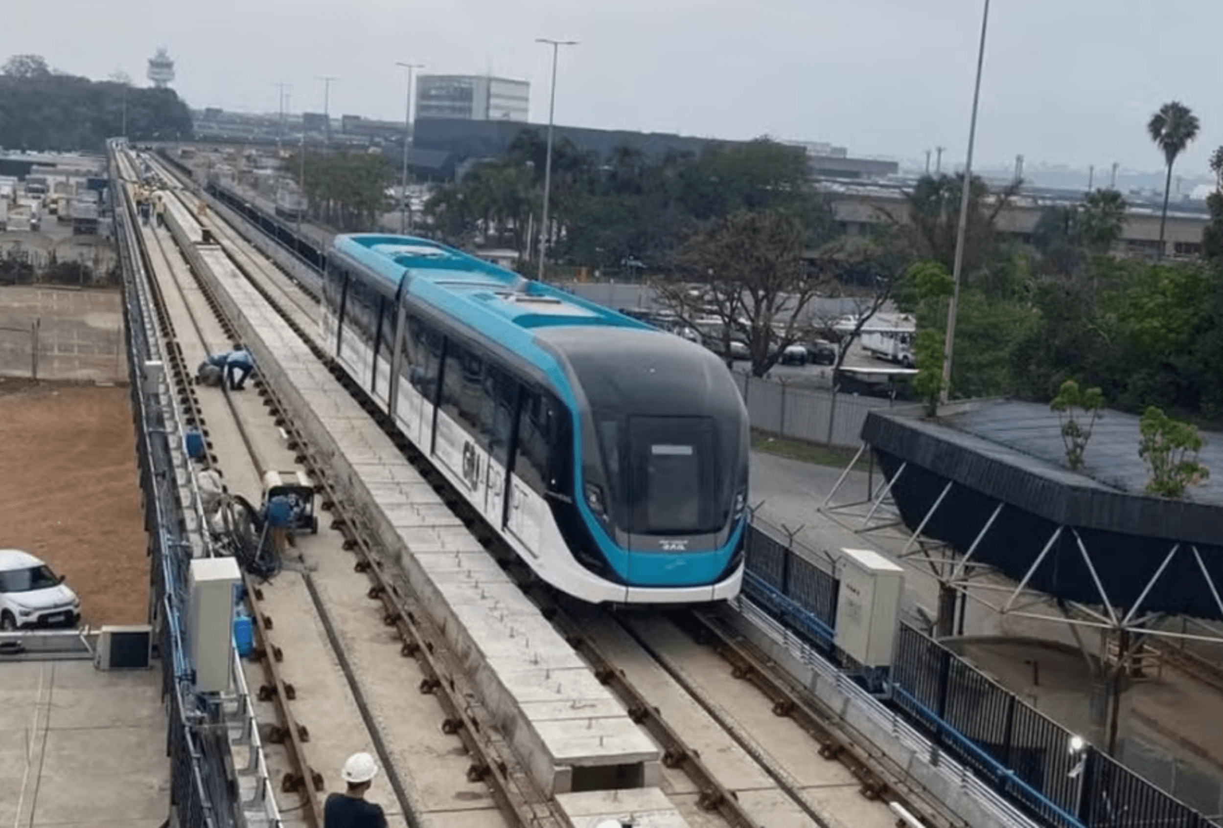 Monotrilho do Aeroporto de SP acumula atrasos e depende de aprovação da Anac (Imagem: Divulgação)