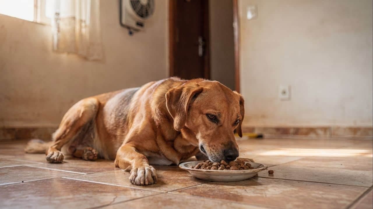 Dieta equilibrada melhora humor do pet e reduz estresse diário - Imagem criada por inteligência artificial (ChatGPT / Olhar Digital)