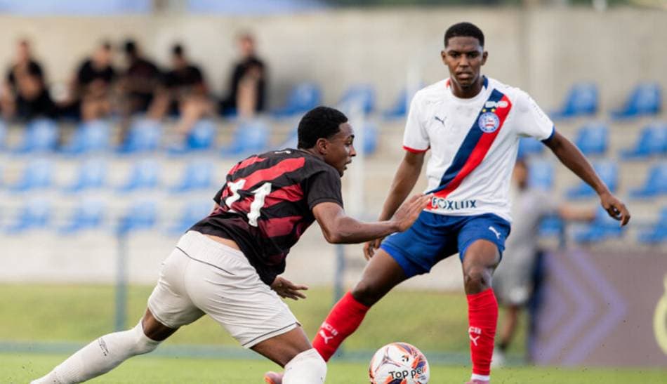 Jogadores do Bahia sub-20 em campo pelo Campeonato Brasileiro sub-20 de 2026