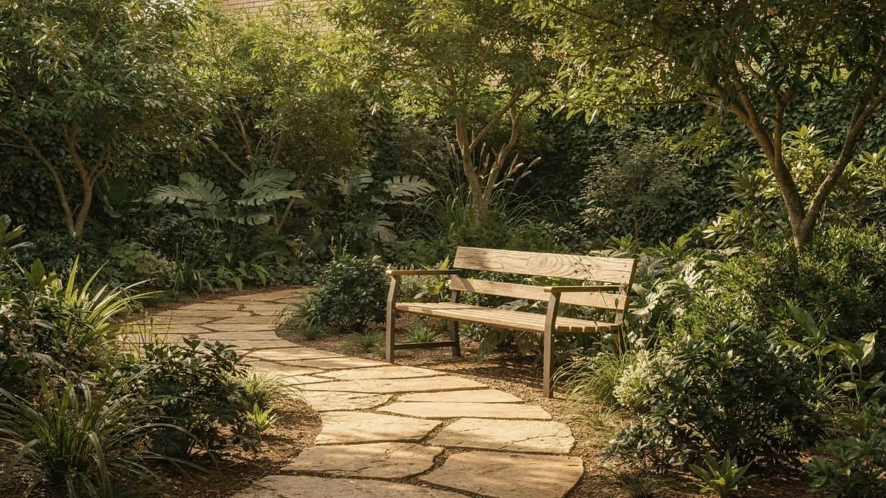Jardim do Silêncio usa neurociência para reduzir estresse e proteger saúde mental - Imagem criada por inteligência artificial (ChatGPT / Olhar Digital)