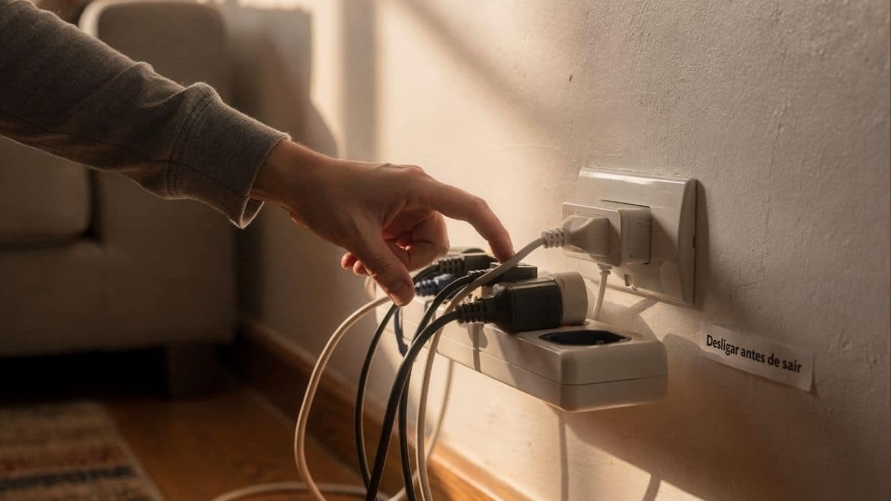 Desconectar eletrônicos evita incêndios domésticos e reduz desperdício de energia - Imagem criada por inteligência artificial (ChatGPT / Olhar Digital)
