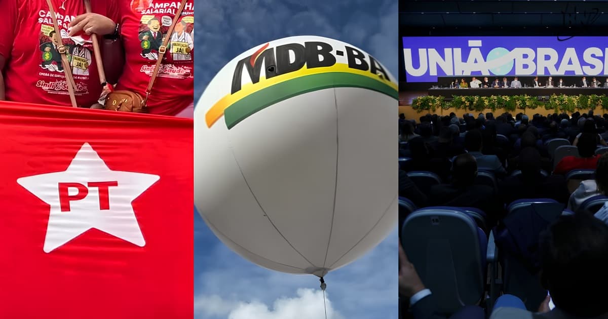 Partidos em eventos públicos | Foto: Montagem / Bahia Notícias