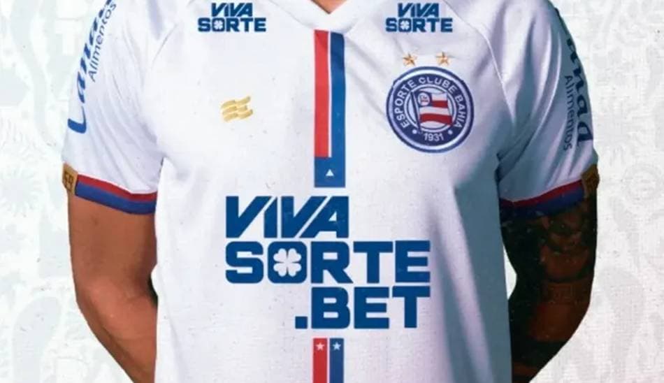 Viva Sorte Bet na camisa do Bahia | Foto: Reprodução I X
