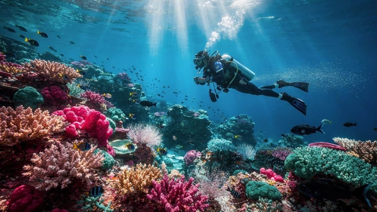 Cientistas criam perfume sintético para atrair predadores e salvar recifes de corais ameaçados - Imagem criada por inteligência artificial (ChatGPT / Olhar Digital)