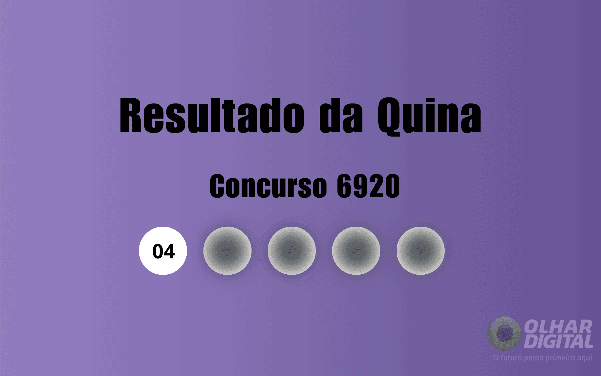 Veja na matéria os números sorteados do concurso 6920 da Quina (Imagem: Olhar Digital)