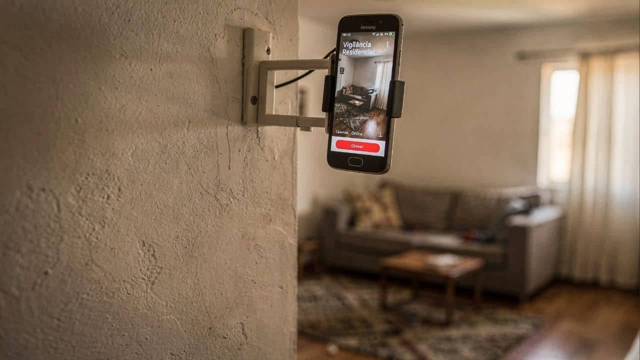 Celular antigo pode virar câmera Wi-Fi eficiente e sustentável - Imagem criada por inteligência artificial (ChatGPT / Olhar Digital)