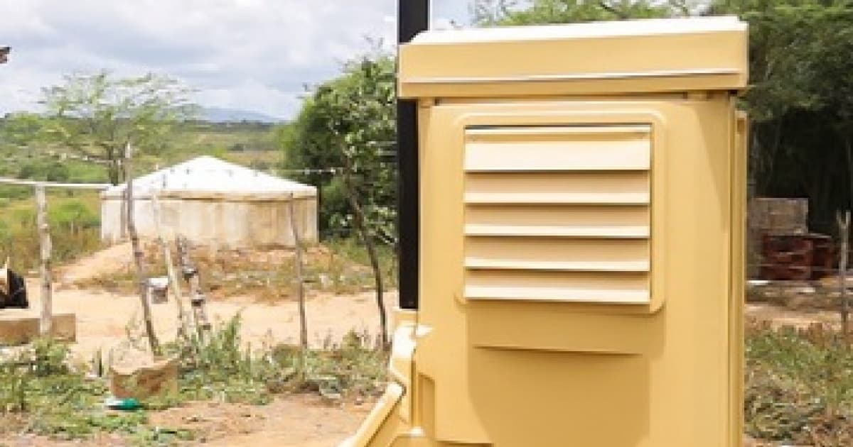 Módulo sanitário sustentável instalado em área rural da Bahia