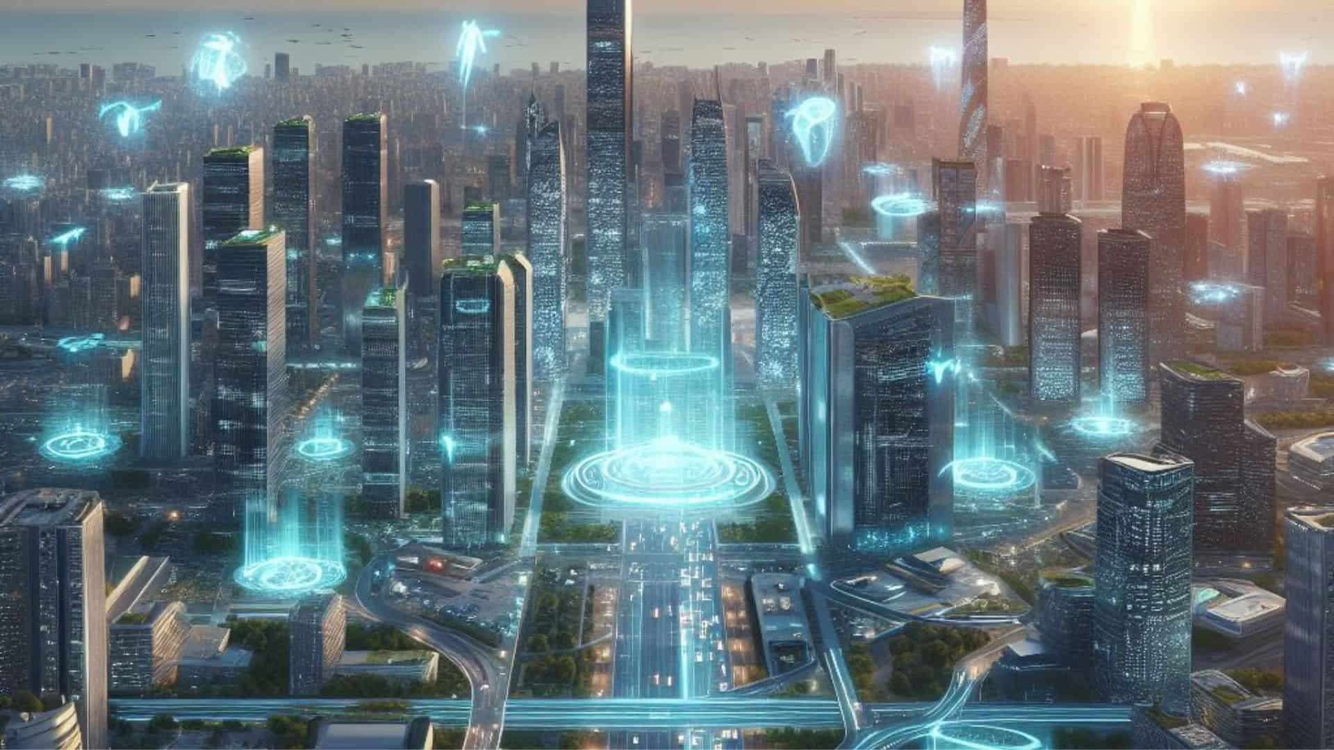 O ano de 2024 promete a fusão da inteligência artificial com os dispositivos e muito mais. (Imagem: Lucas Gabriel MH/ Microsoft Designer)