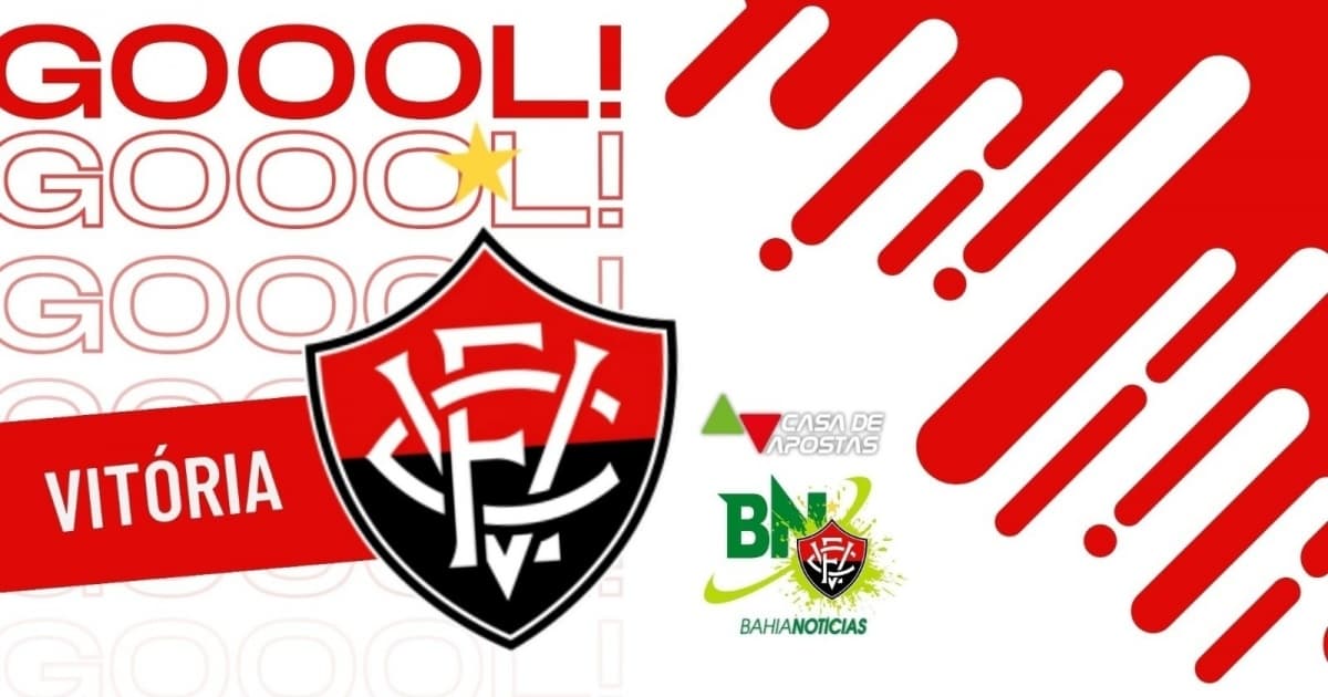 Renato Kayzer comemora gol pelo Vitória na final da Copa do Nordeste contra o Fortaleza