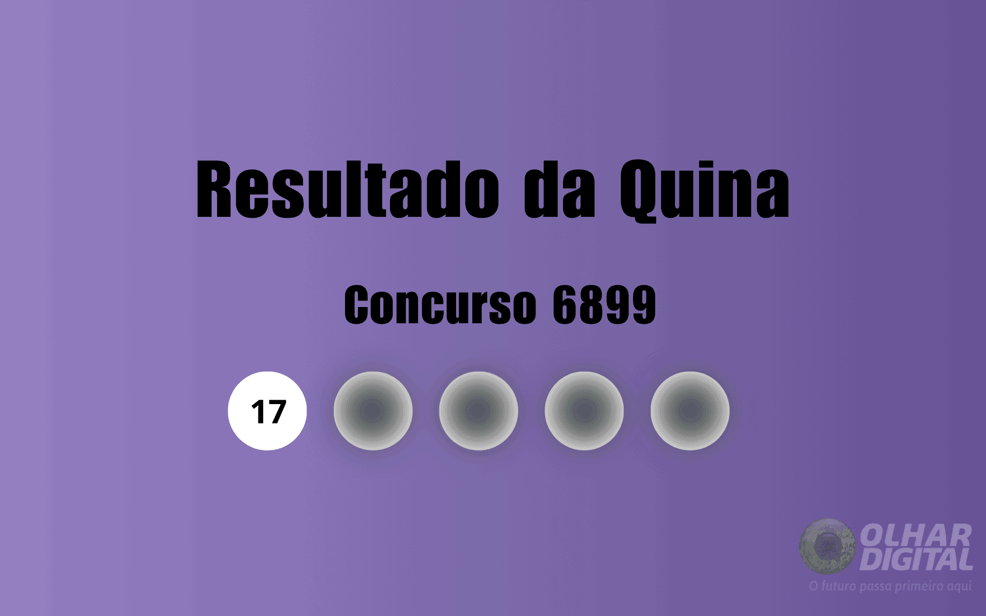 Veja na matéria os números sorteados do concurso 6899 da Quina (Imagem: Olhar Digital)
