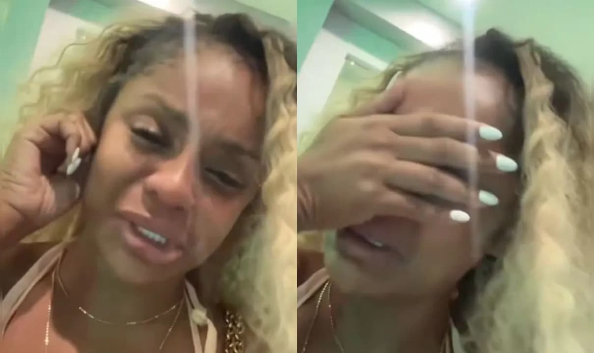 Cariúcha surgiu aos prantos e revelou briga com affair que gerou expulsão de casa.