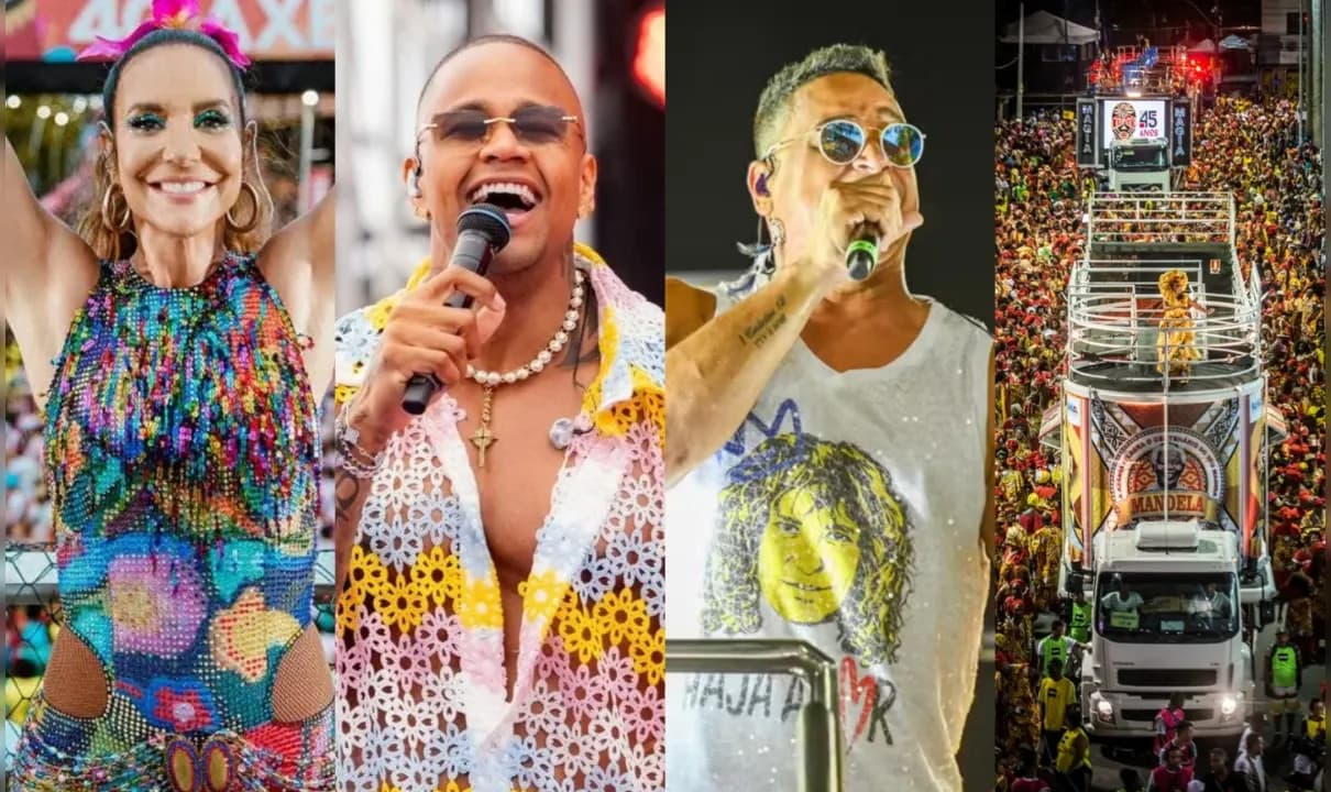 Ivete Sangalo, Léo Santana, Xanddy e Ilê Aiyê. Fotos: Divulgação
