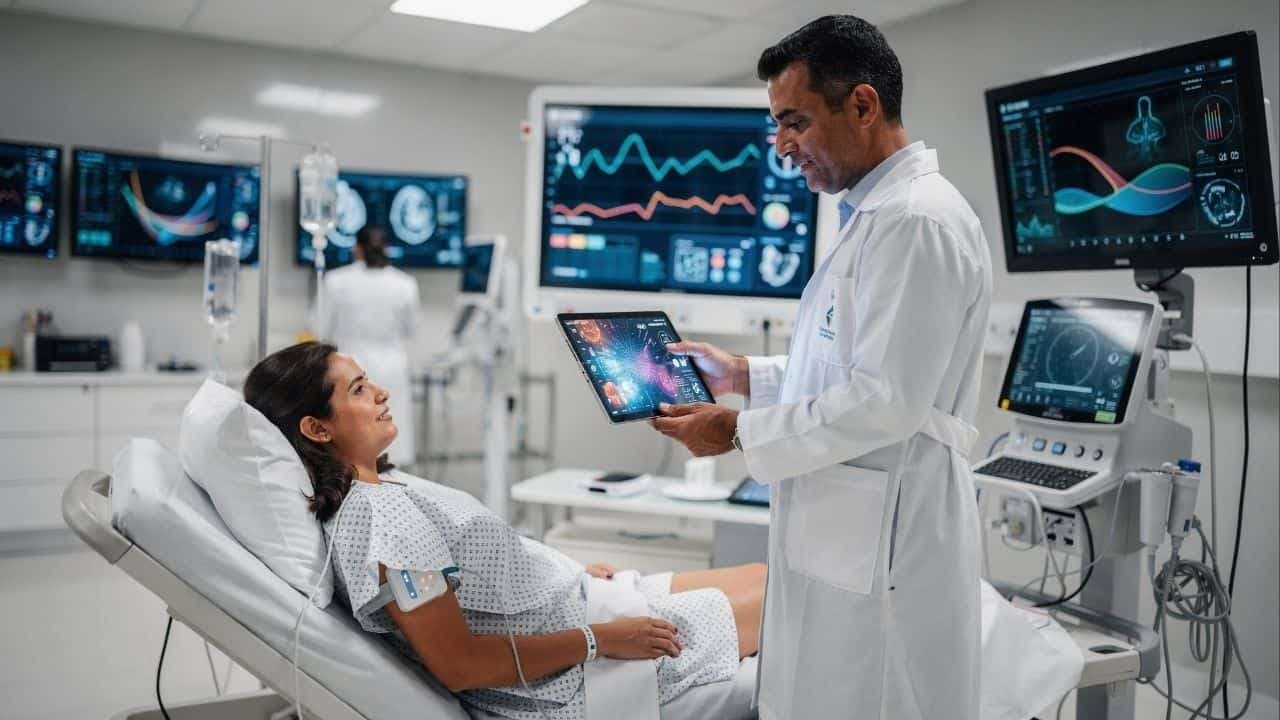 Saúde digital no Brasil em 2026 consolida prontuário eletrônico e atendimento remoto - Imagem criada por inteligência artificial (ChatGPT / Olhar Digital)