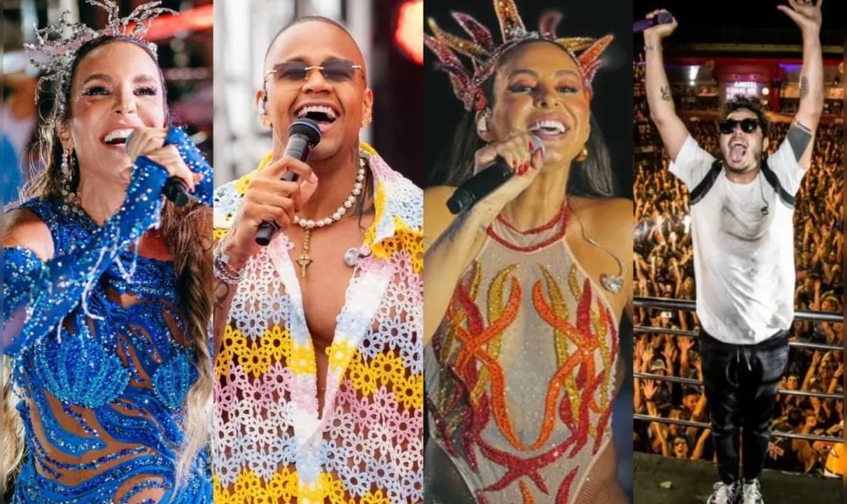 Ivete Sangalo, Léo Santana, Alinne Rosa e Tomate. Fotos: Divulgação