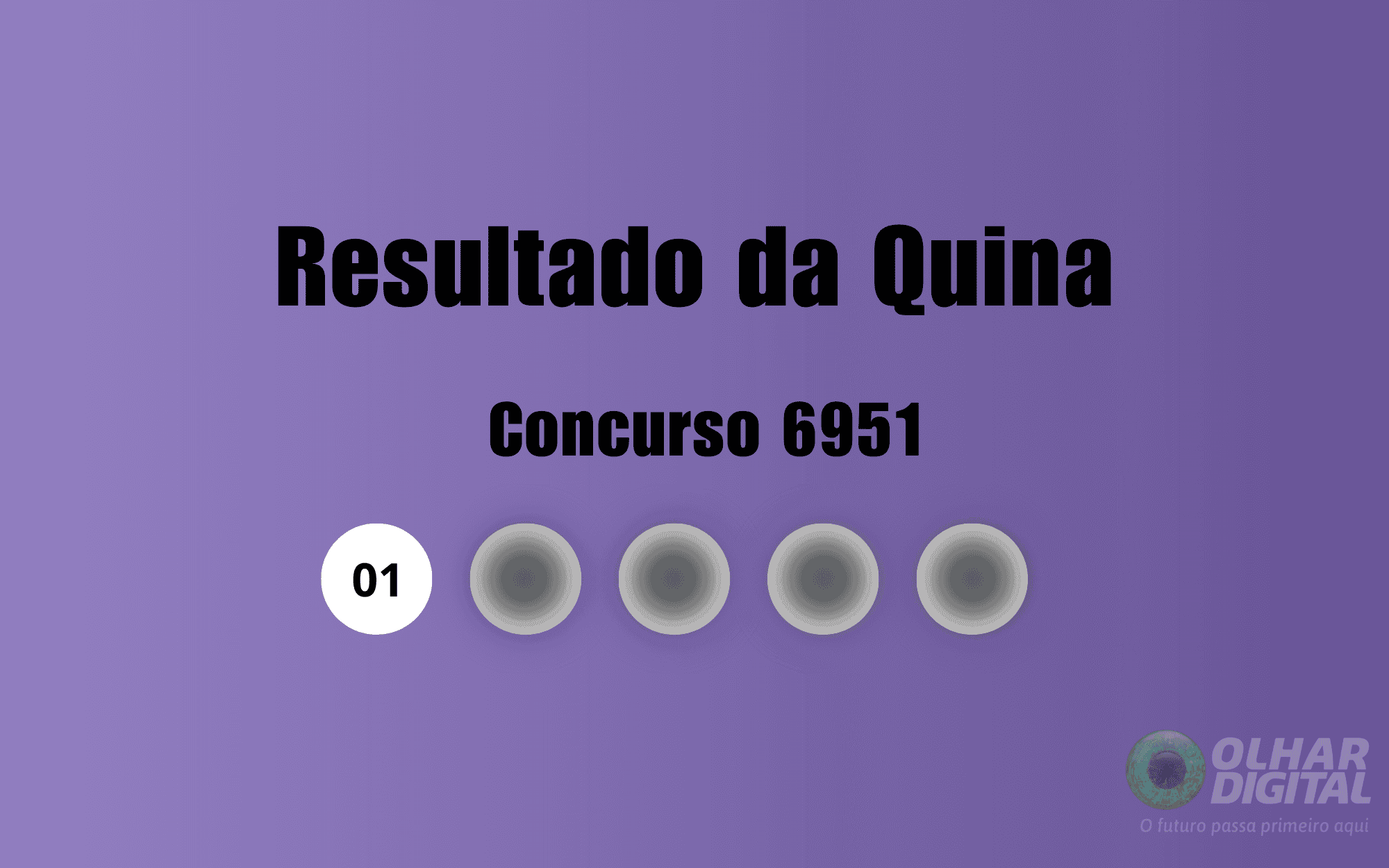 Veja na matéria os números sorteados do concurso 6951 da Quina (Imagem: Olhar Digital)