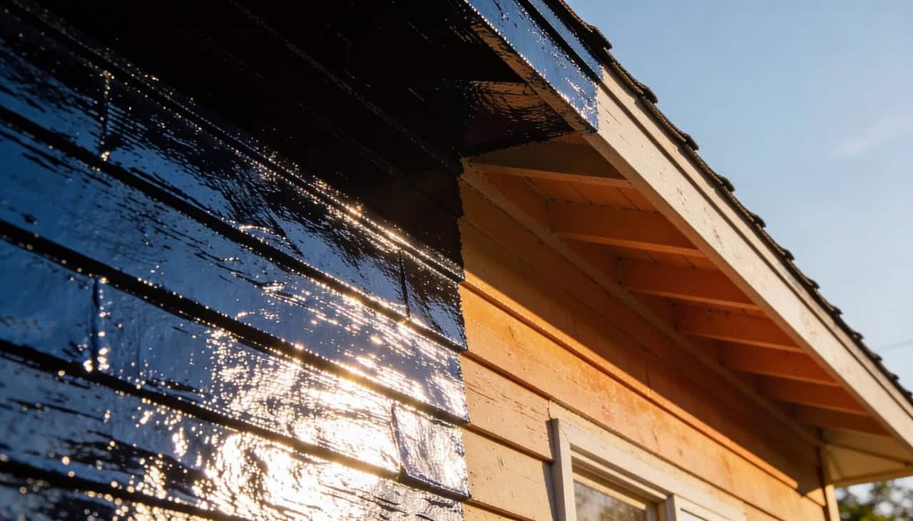 Casa com telhado claro usando tecnologia de tinta que resfria superfícies. – (Imagem gerada por inteligência artificial-ChatGPT/Olhar Digital)