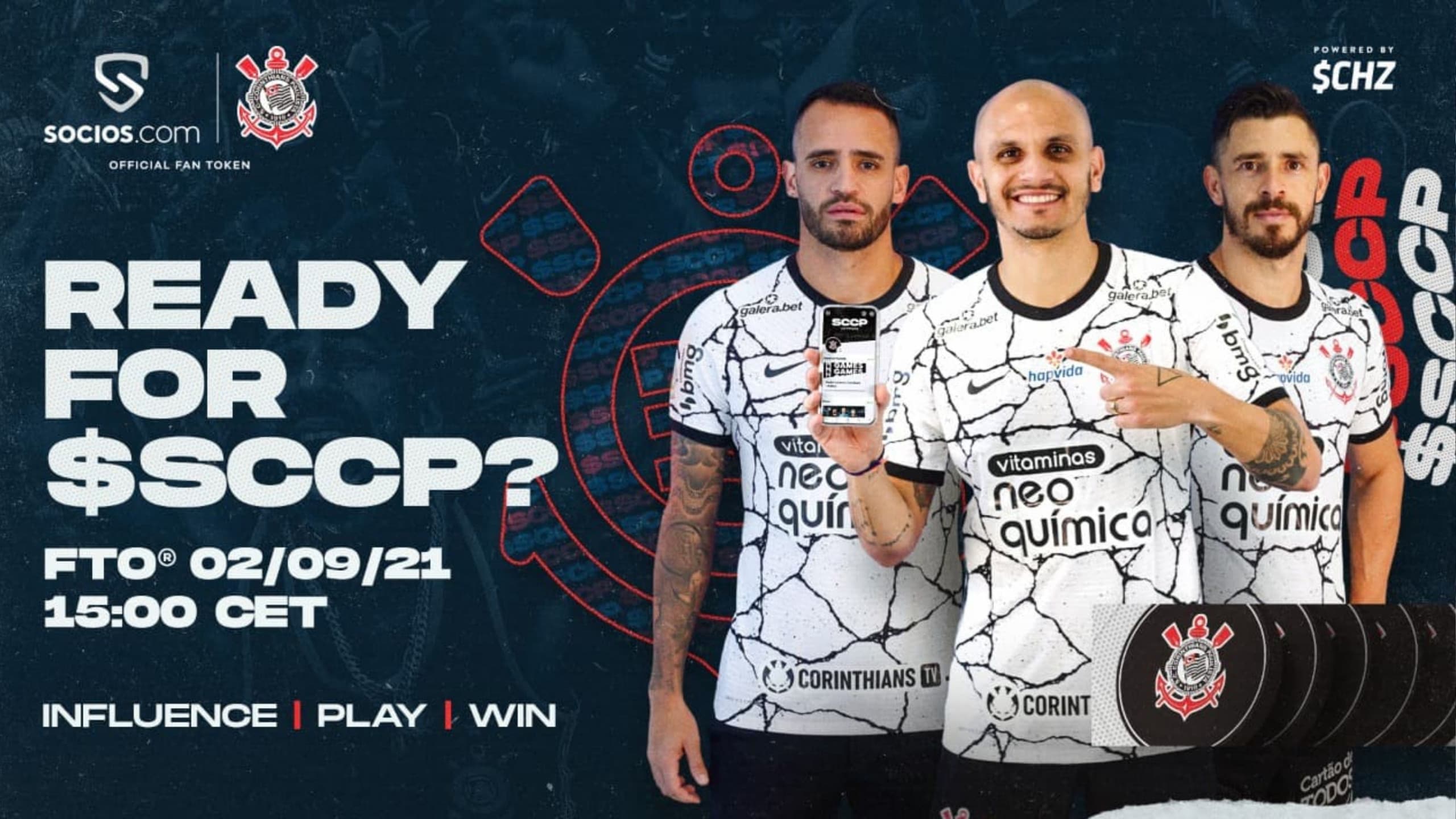 Campanha do fan token do Corinthians em 2021 (Imagem: Corinthians/Divulgação)