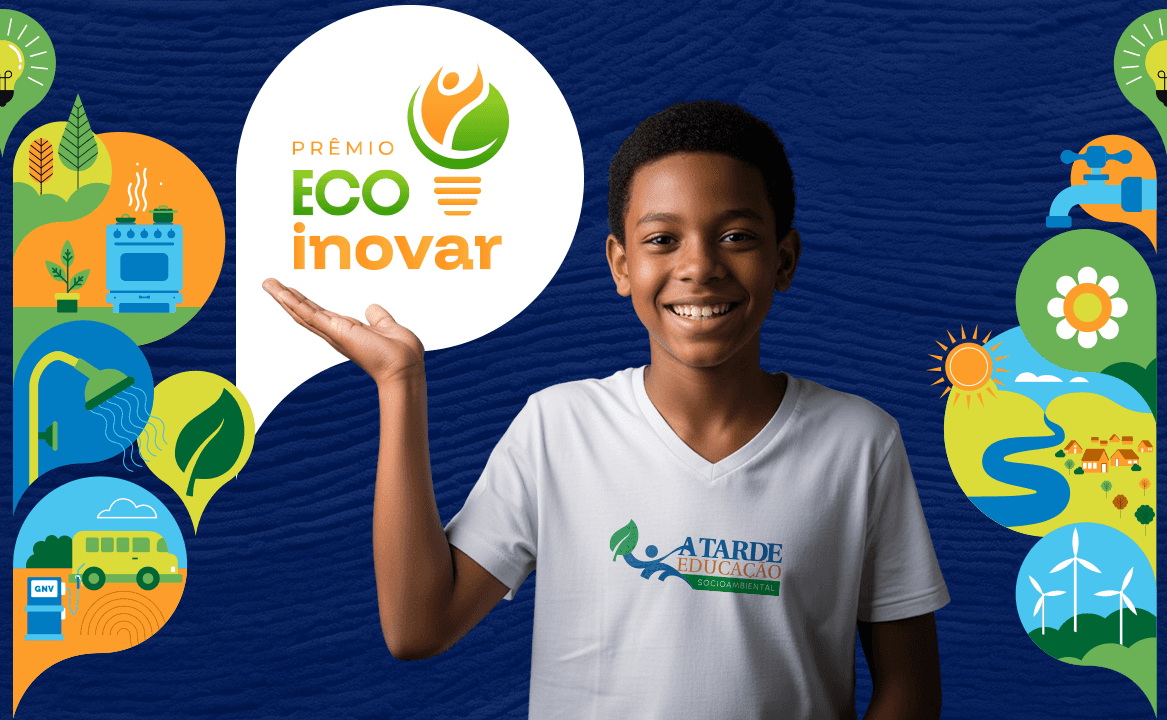 Estudantes de escola estadual da Bahia trabalhando em projeto científico sustentável em sala de aula
