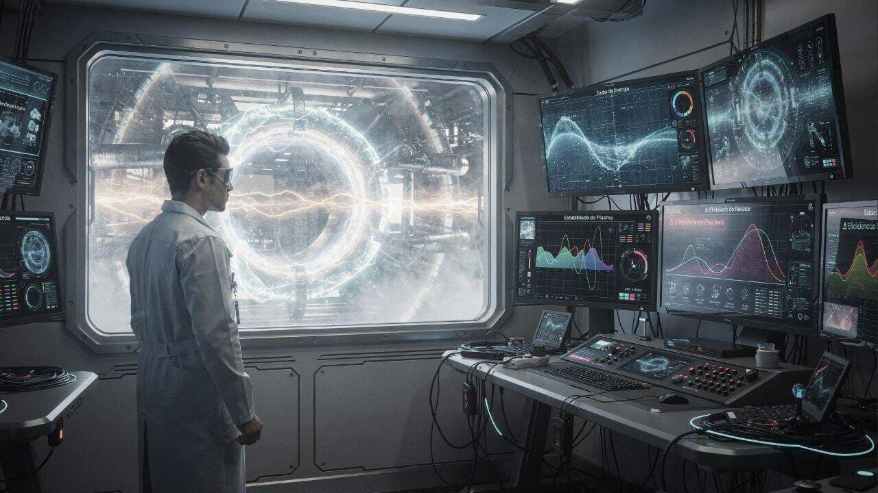 Avanços em fusão nuclear aproximam humanidade de energia limpa quase ilimitada – Imagem gerada por inteligência artificial. (ChatGPT/Olhar Digital)