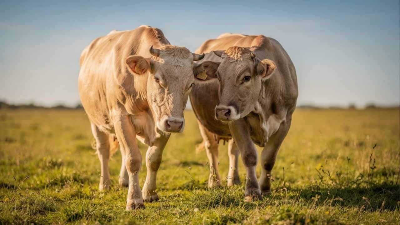 Amizade entre vacas reduz estresse cardíaco e melhora bem-estar animal - Imagem criada por inteligência artificial (ChatGPT / Olhar Digital)
