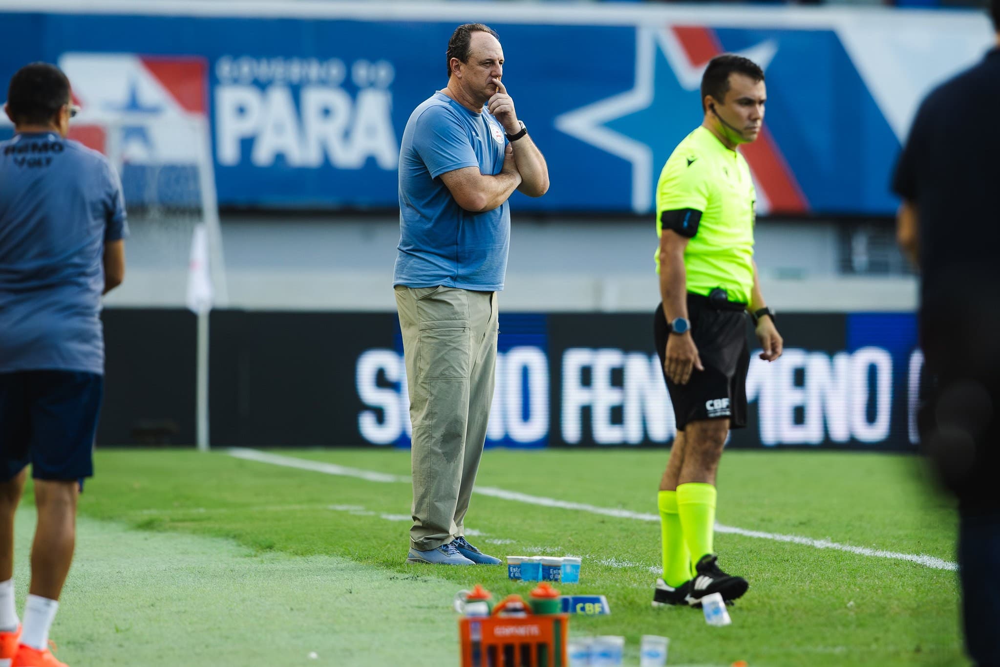 Rogério Ceni em entrevista coletiva após eliminação do Bahia para o Remo na Copa do Brasil 2026