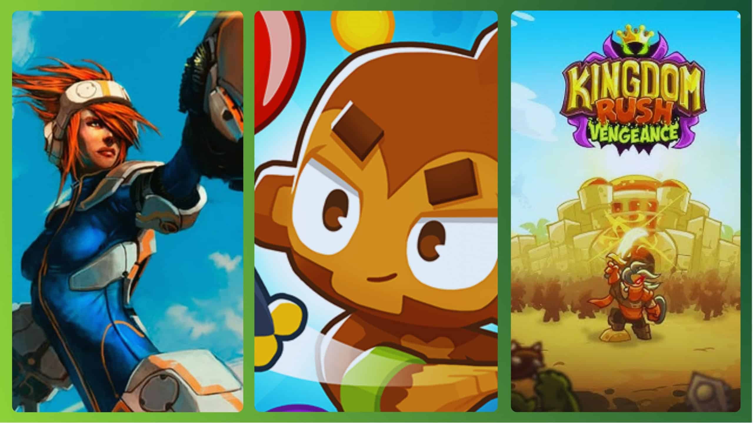 Sanctum 2, Bloons TD 6 e Kingdom Rush: Revenge (divulgação/reprodução)