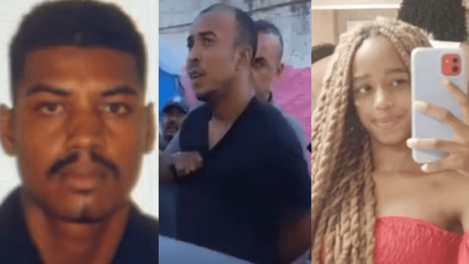 Davi de Jesus Ferreira (à esquerda), Rodrigo Faria Sena dos Santos (ao centro) e Thamiris dos Santos Pereira (à direita) - Imagem: Reprodução/Redes sociais.