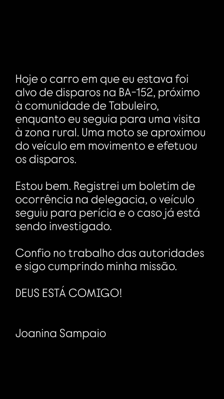 Imagem: Instagram @joanina_sampaio