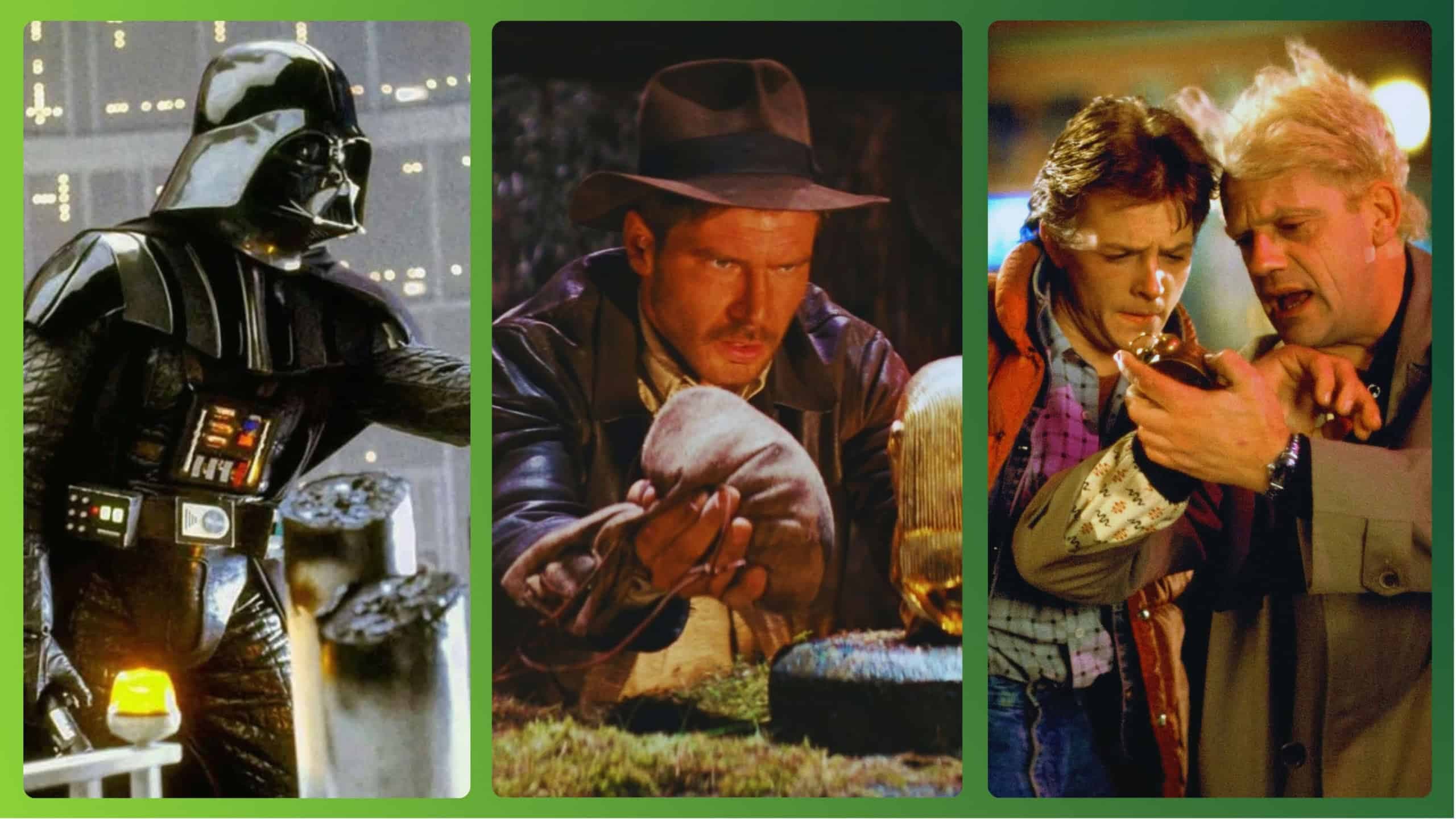 Crédito: O Império Contra-Ataca, Indiana Jones e De volta apara o futuro (divulgação/reprodução)