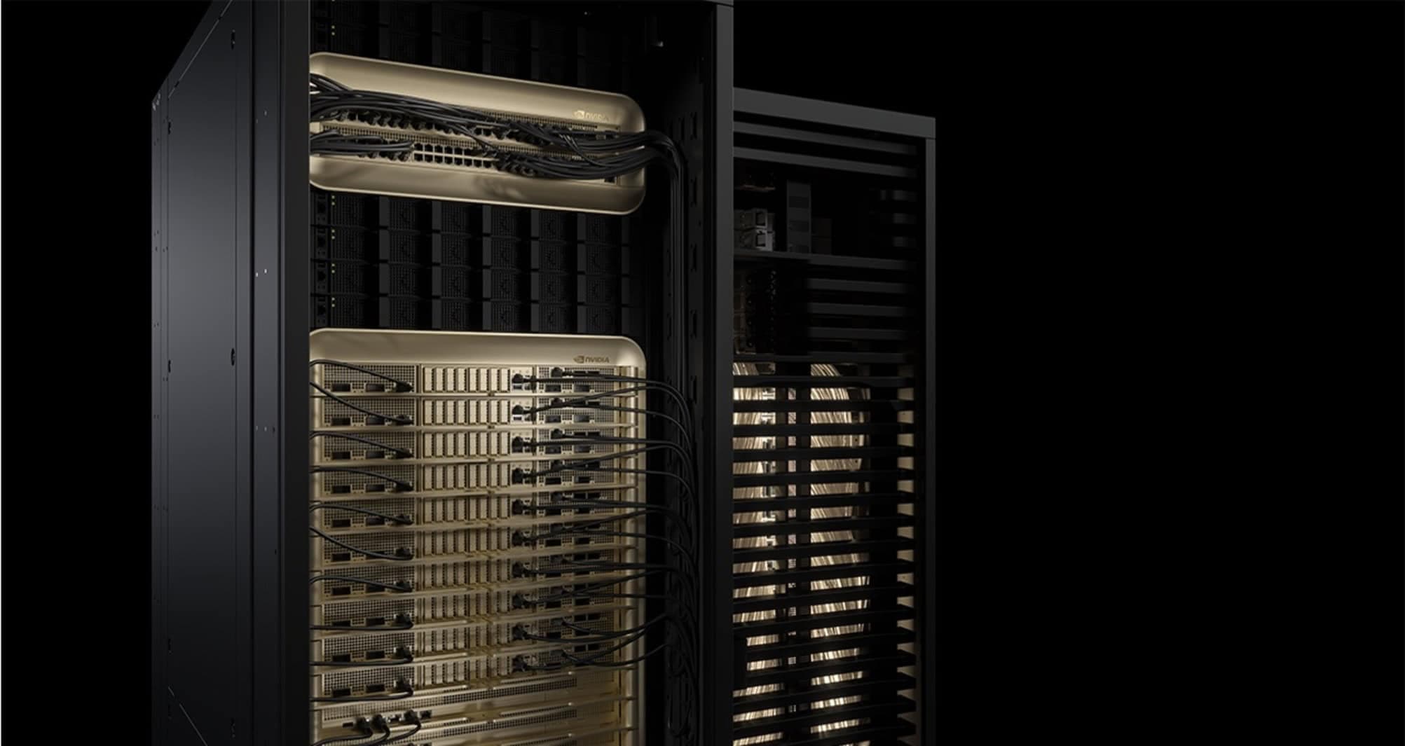 Clusters em grande escala com GPUs Blackwell Ultra permitirão o treinamento de modelos em semanas, em vez de meses (Imagem: Nvidia/Divulgação)