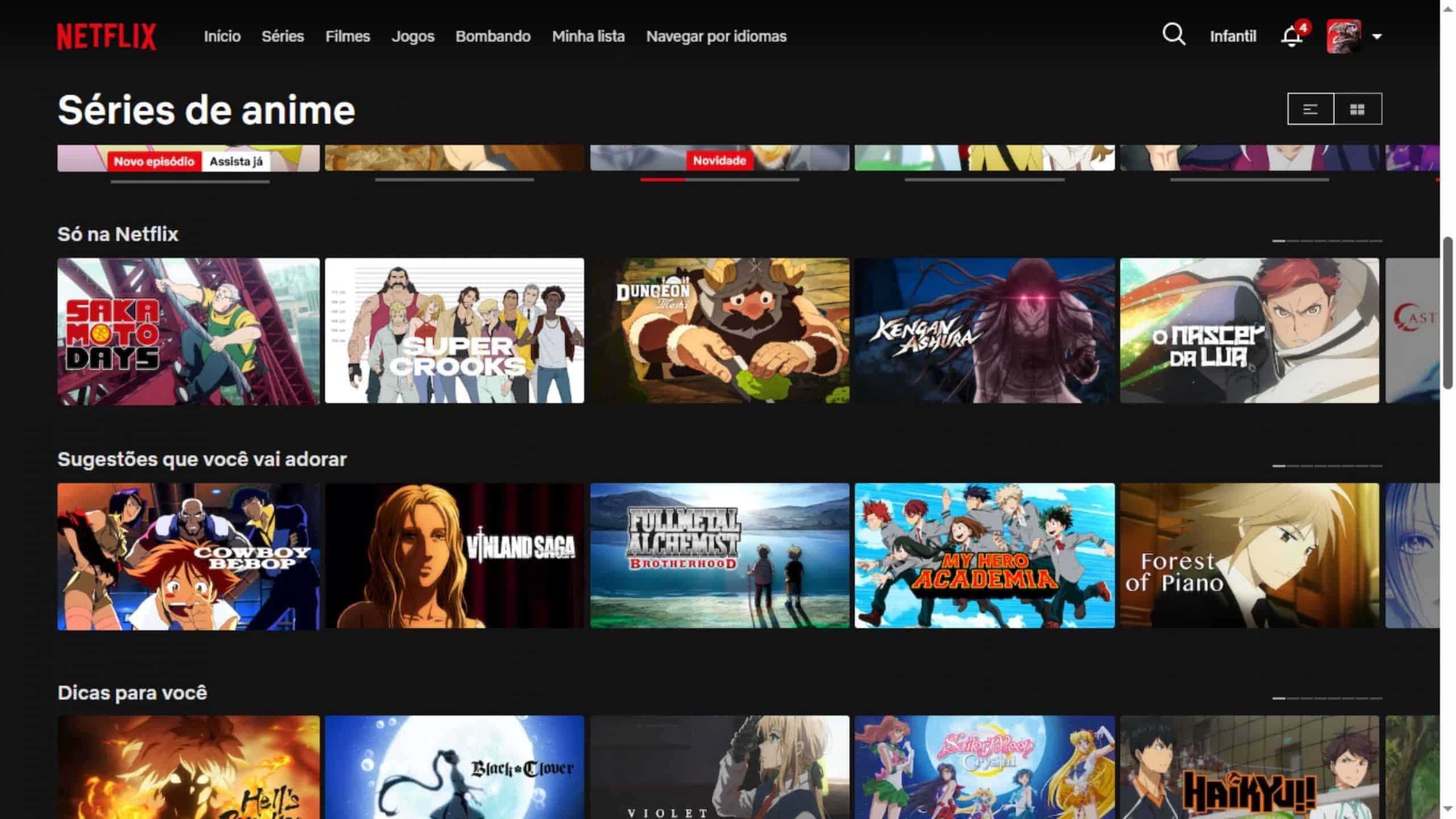 Print da busca pelo app da Netflix / Crédito: Netflix (Montagem Kelvin Leão/Olhar Digital)