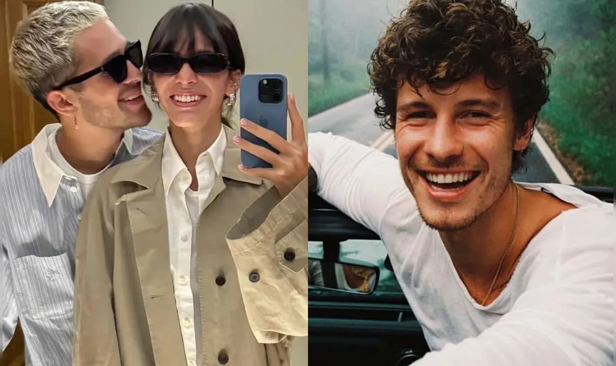 Shawn Mendes e Bruna Marquezine foram flagrados juntos nos bastidores de show da Dua Lipa.